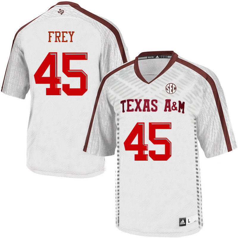 Men #45 Austin Frey Texas A&M Aggies College Football Jerseys-White